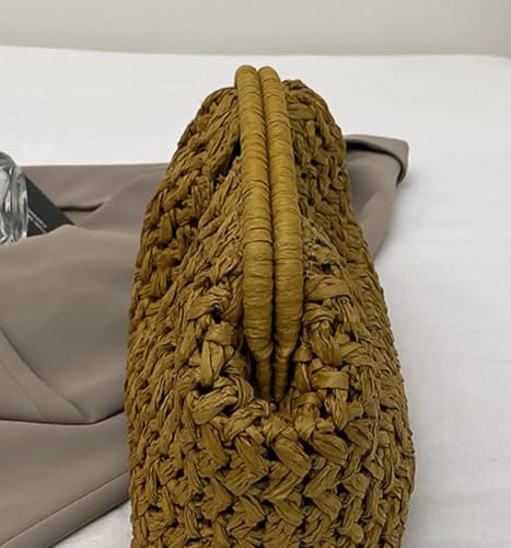 Bolso de playa de paja Bohemia verano mujer hombro miniatura 6