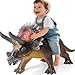 Gzsbaby Dinosaurs King Giant Triceratops Dinosaur Toy – 32 inches Realistic Lifelike Dinosaur Figure, Jumbo Dino Toys for Kids Toddler 3-5 5-7 Years, Perfect Party Favors, Birthday Gifts