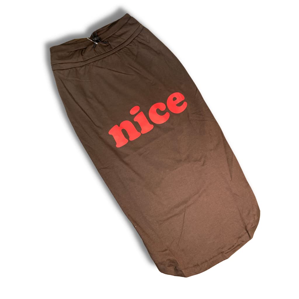 A+A Pets Graphic Printed Nice Premium Tshirt | for Dog, Puppy, and Cat | Round Neck | Breathable Costumes Soft, Light Weight Apparel | 100% Cotton (S, Brown) (B0C69YKLC3) Amazon Price History, Amazon Price Tracker