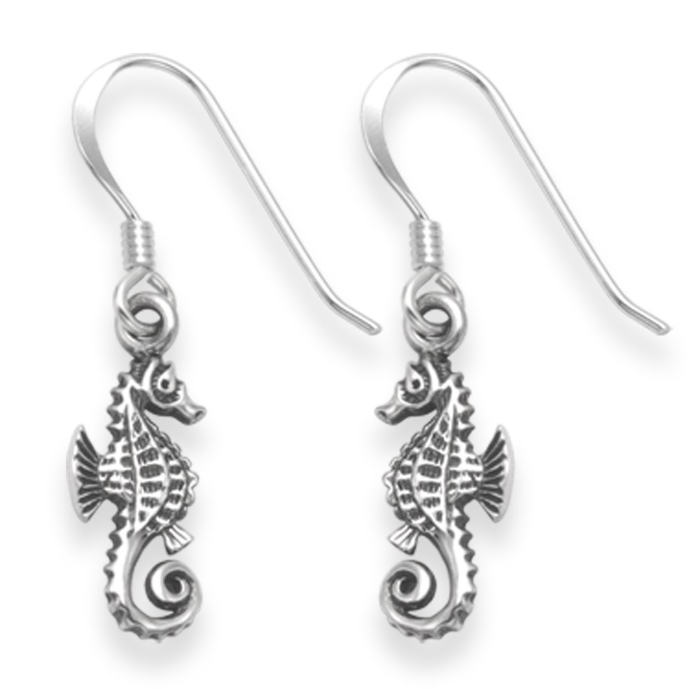 Heather Needham Sterling Silver Seahorse Earrings - SIZE: 7mm x 14mm plus wires 6132