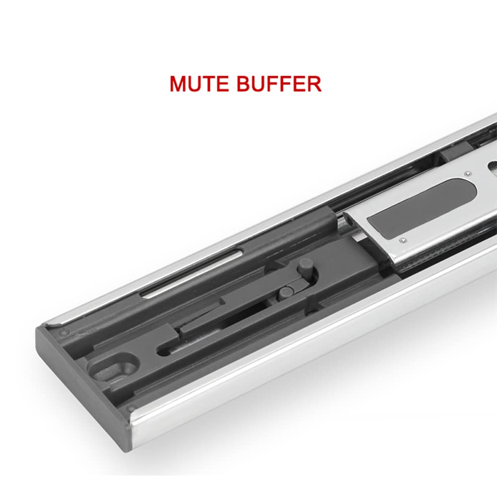 AGAATI Cassetto Scorrevole in Acciaio Inossidabile Cassetto a Chiusura Morbida 10"- 22" Binario Scorrevole a Tre sezioni Scorrevole per mobili Ferramenta per mobili,10in (20in)
