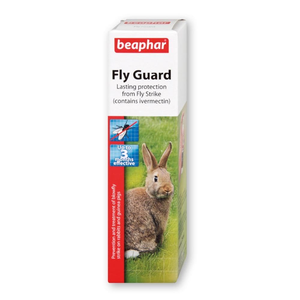 Beaphar - Fly Guard for Small Animals - Vet-Strength Treatment Against Blow Fly Strikes - For Rabbits & Guinea Pigs - Effective up to 3 Months - Easy-to-Use 75 ml Spray