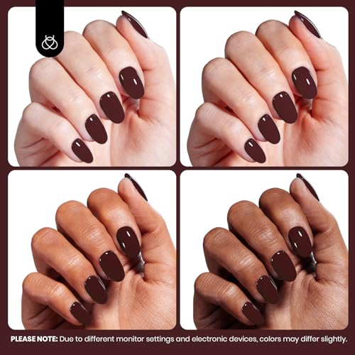 Image of Beetles Burgundy Red Gel Polish - 15ML Full Size Hema-Free Maroon Wine Dark Gel Nail Polish High Gloss Soak Off Merlot Uv Nail Polish Manicure Salon Color Bottle 0.51 Fl Oz Fall Nails Art