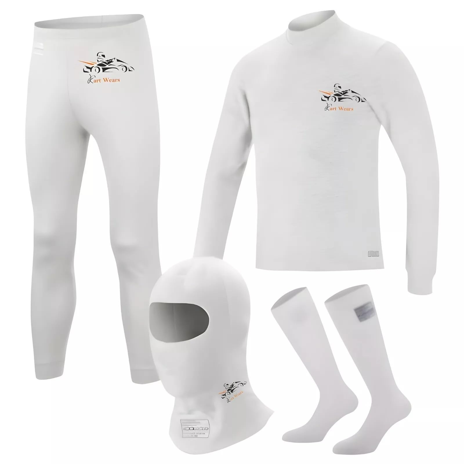 Men/Women Karting Kit, Balaclava, Socks, Pant & Top Set, Dri-Fit, Karting Inners