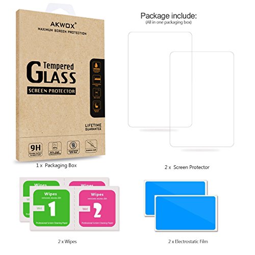 (Pack Of 2) Screen Protector For Ps Vita 1000, Akwox Premium Hd Clear 9H Tempered Glass Screen Protective Film For Sony Playstation Vita Psv 1000-Max Clarity And Touch Accuracy Film #TOP4