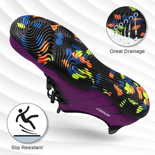 Image of ATHMILE Water Shoes for Men Women River Swim Beach Pool Adult Quick Dry | Aqua Socks Barefoot Lake Hiking Surfing Sport Yoga Boating Kayaking Camping Cruise Ship Essentials