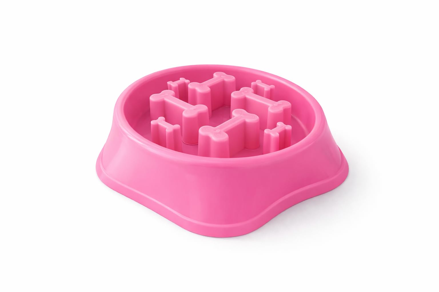 DREAMCO SUPPLIES Plato De Perro Chico para Comida Lenta, Comedero, Interactivo, Slow Feeder, 100% Hecho en México. (Rosa)
