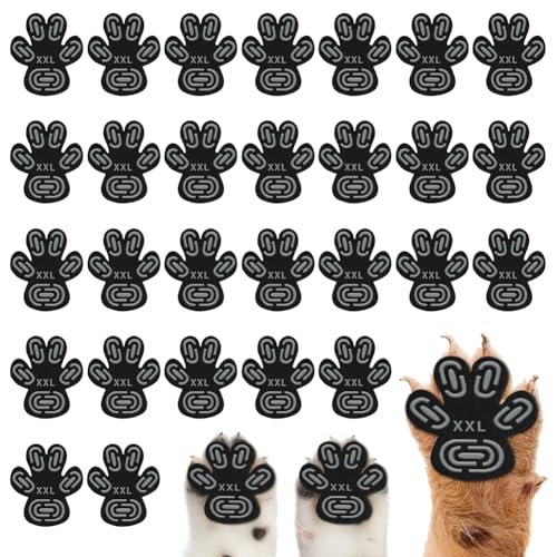 28 Stück Pfotenschutz für Hunde, Anti-Rutsch Hund Pfotenschutz, Selbstklebende Hund Schuhe, rutschfeste Hundeschuhe (XXL)