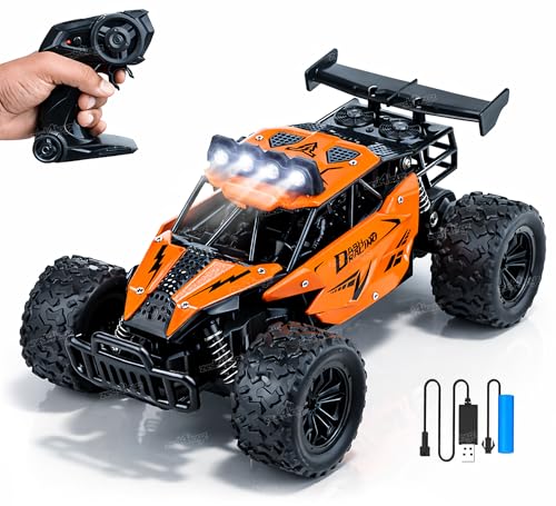 Image of Zest 4 Toyz Rock Crawler Monster Truck | Remote Control Car Toy for Kids Adults | Drift Offroad 20km /h High Speed Rechargeable RC Car | 35+ft Range 2.4GHz Remote | USB Cable | Birthday Gift