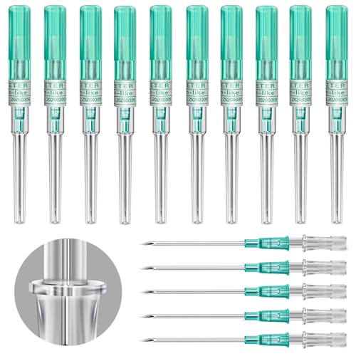 Catheter Piercing Needles 10Pcs - Prgislew 18G IV Catheter Needles Ear Nose Piercing Needles Hollow Needles for Lip Tongue Belly Cartilage Piercing Kit Piercing Supplies