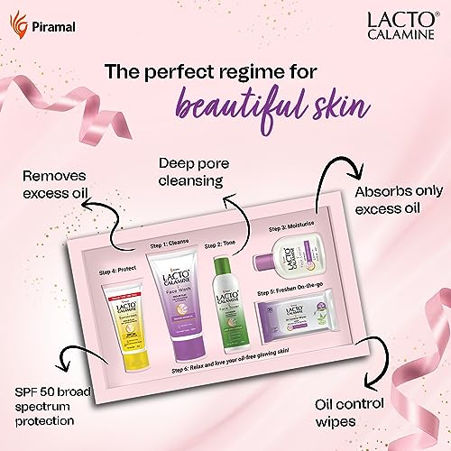 Lacto Calamine Premium Face Care Kit for Women | Face Wash, Sunscreen, Wet Wipes, Toner, Face Lotion | Set of 5 signature products | Rakhi Gift for Sister | Raksha Bandhan Gift... - Image 5