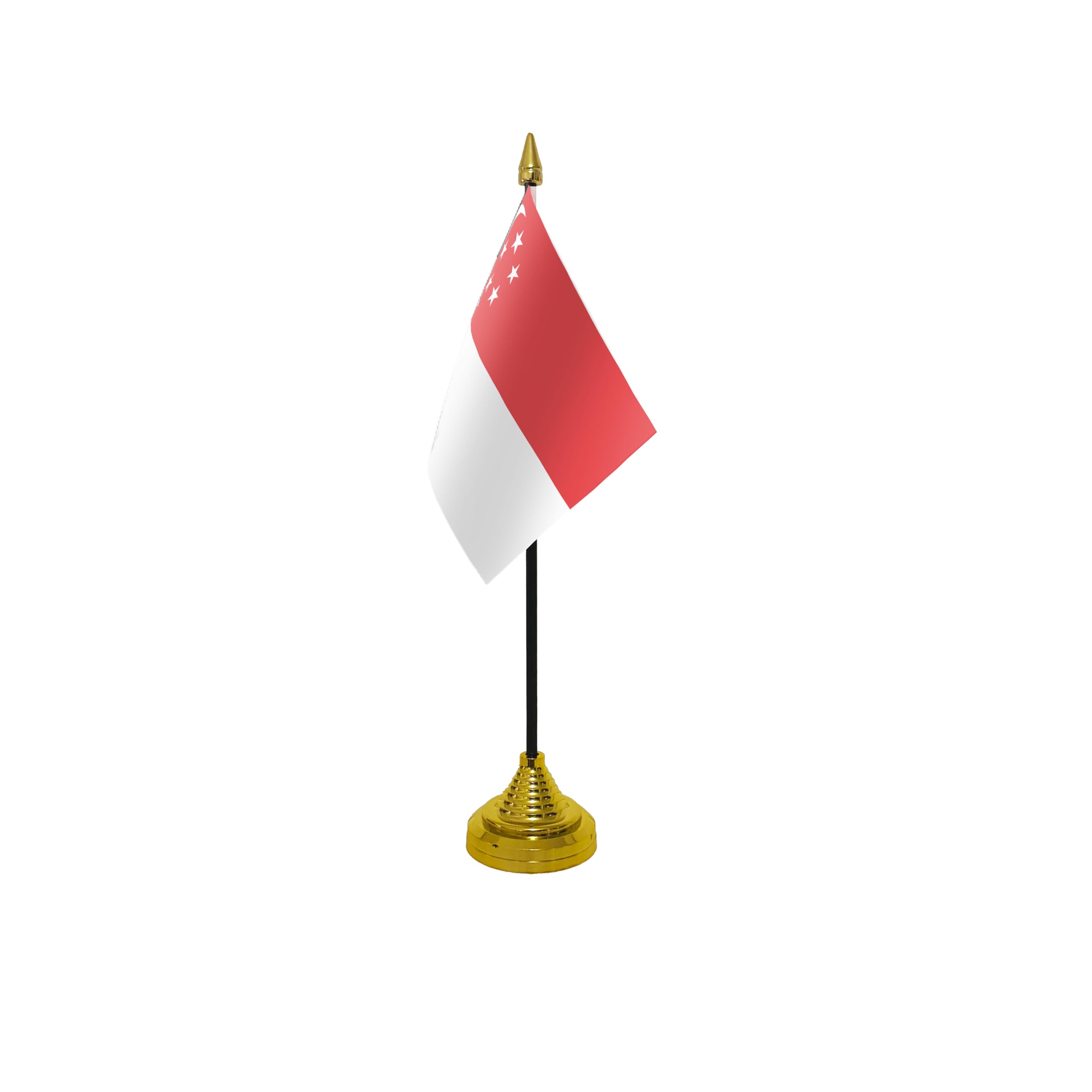 Flagtex Singapore Small Table Flag With Gold Base