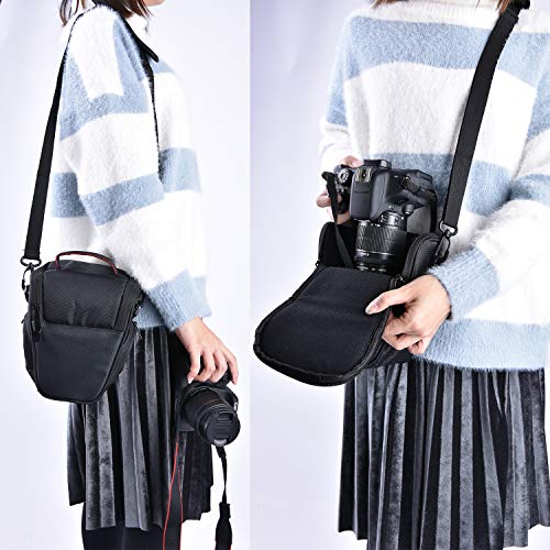 Funda para cámara DSLR de nylon FOSOTO negra miniatura 7