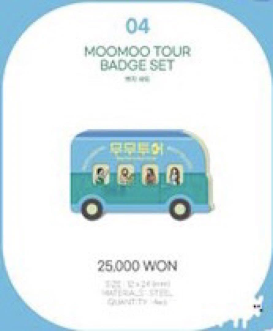 ??????? MAMAMOO MOOMOO Tour Budge Set