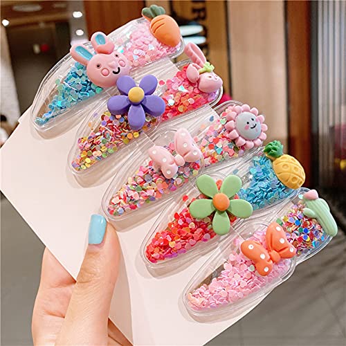 Pinzas para cabello con brillo set de 10 piezas 6 cm miniatura 1