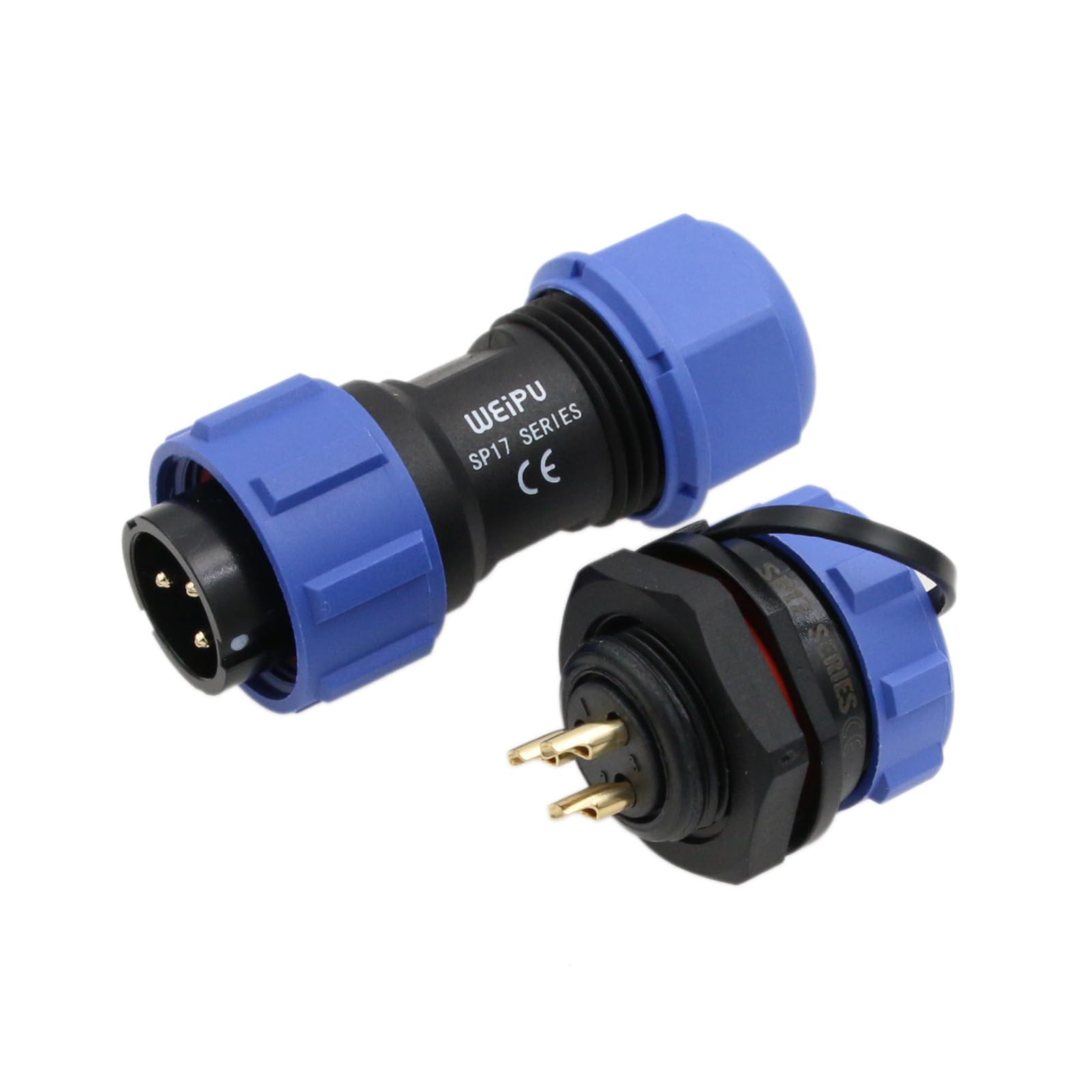 HangTon Push-Pull Metall-Stecker FGG 3 Pin (Male) – Für 12V/24V Steadicam Power, LEMO Kompatibel