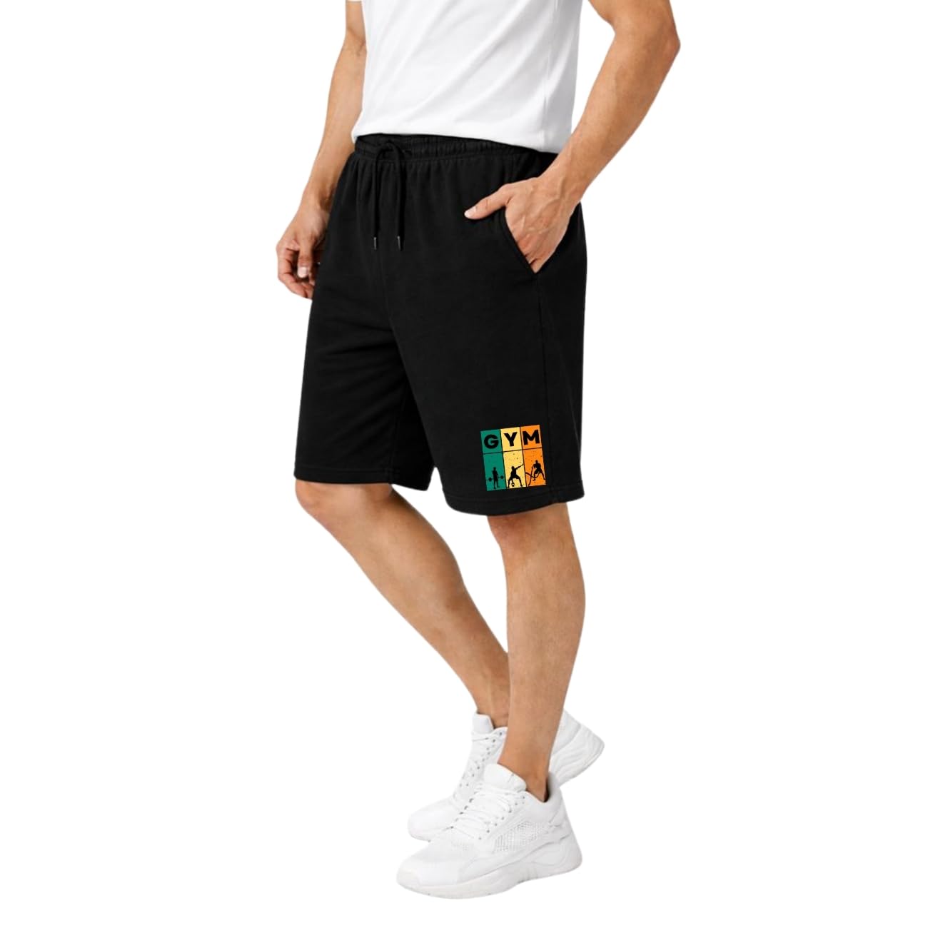 KART BLACK Plus Sizes Men's Cotton Knee Length Shorts (XXL,3XL,4XL,5XL,6XL,7XL,8XL Shorts) | Gym Life Printed Shorts | Casual and Night Wear Mens Shorts-picture-28