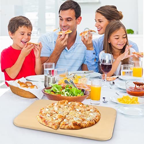 Durable Thermal Shock Resistant Thermarite Pizza And Baking Stone For Oven And Grill, Pizza Stone For Oven And Grill, 15" X 12" Baking Stone For Crispy Crust, Cooking Resistant Pizza Grilling Stone #TOP2