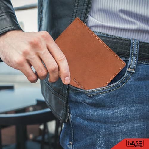 Genuine Leather Made Bi-Fold Casual, Formal, Party, Travel RFID Protected Wallet for Men (Walnut Tan), Tan, Contemporary4