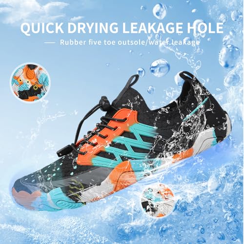 Image of SIOSNETA Hike Barefoot Shoes for Women Men, Wide Toe Water Shoes for Hiking,Breathable Non-Slip Athletic Footwear,