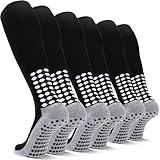 Regilt 3 Pairs Grip Soccer Socks Men Cushioned Non...