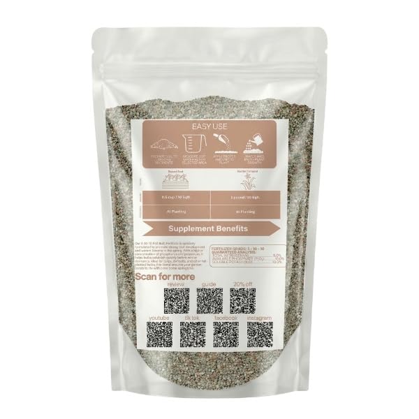 Old Cobblers Farm™ Wicked Growth Fall Bulb Fertilizer – Flowering Bulb Plant Food for Tulips, Daffodils, Hyacinths & for Stronger Roots, Bigger Blooms, Cold-Weather Formula (5/10/15/20 lbs) (5 lbs)
