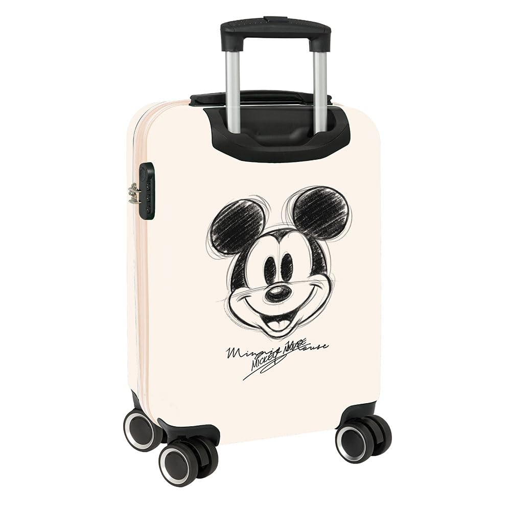 safta MICKEY MOUSE BABY - Trolley da cabina 20 pollici, valigia con ruote, lucchetto di sicurezza, valigia leggera, 34,5 x 20 x 55 cm, Blu chiaro, M, Casual