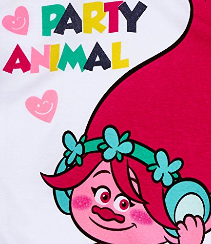 Trolls Ragazze Maglietta Maniche Lunghe - Bianco