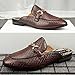 JITAI Mens Mules Mens Slippers Slip-On Loafers Casual Half Loafers Shoes Mens Backless Sandals, Brown/02, 11 US