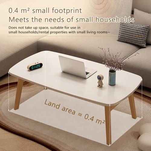 Table basse pliante blanche pour petit salon et bureau à domicile - 5