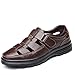 Men's Fashion Casual Leather Sandals Busniess Working Sandals Closed Toe Breathable Comfortable Sandals