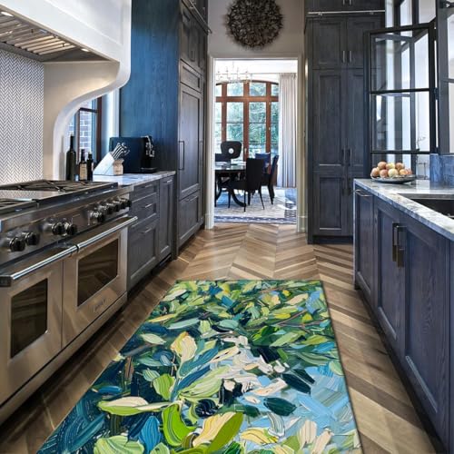 Tapis lavable bleu sarcelle grand format 180x270cm antidérapant à poils ras - 3