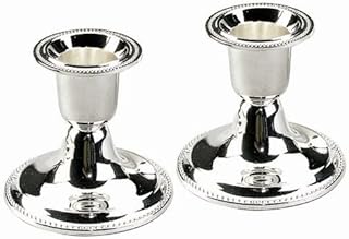 The Dreidel Company Silver Candle Holders, Shabbat Candle Sticks, Ornate...