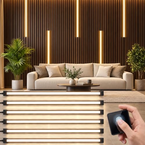 VexNook LED für Akustikpaneele - Dimmbare Led Akustikpaneele Beleuchtung, 6 x 90CM Schneidbar LED Streifen, für Akustikpaneele, TV-Wand, Schränke, Kleiderschränke