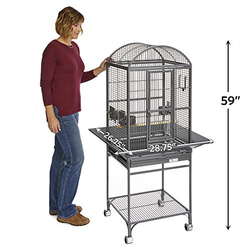 Image of MidWest Homes for Pets Nina Bird Cage-Platinum Dome Top