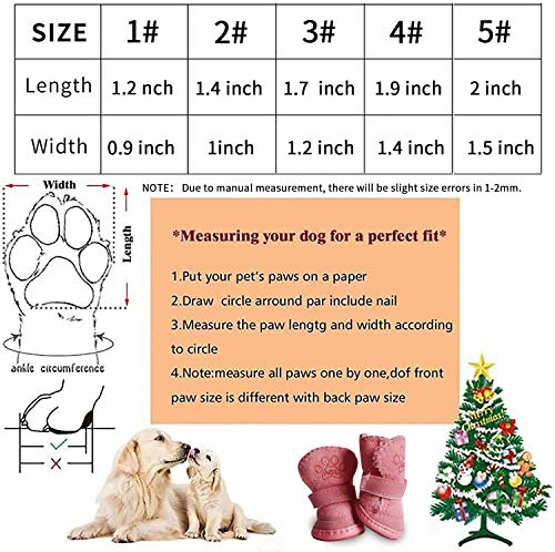 Dog Boots Paw Protector, Anti-Slip Dog Shoes,Dog Australia Boots Pet Antiskid Shoes Winter Warm Skidproof Sneakers, For Small Dog (#2, Brown) #TOP1