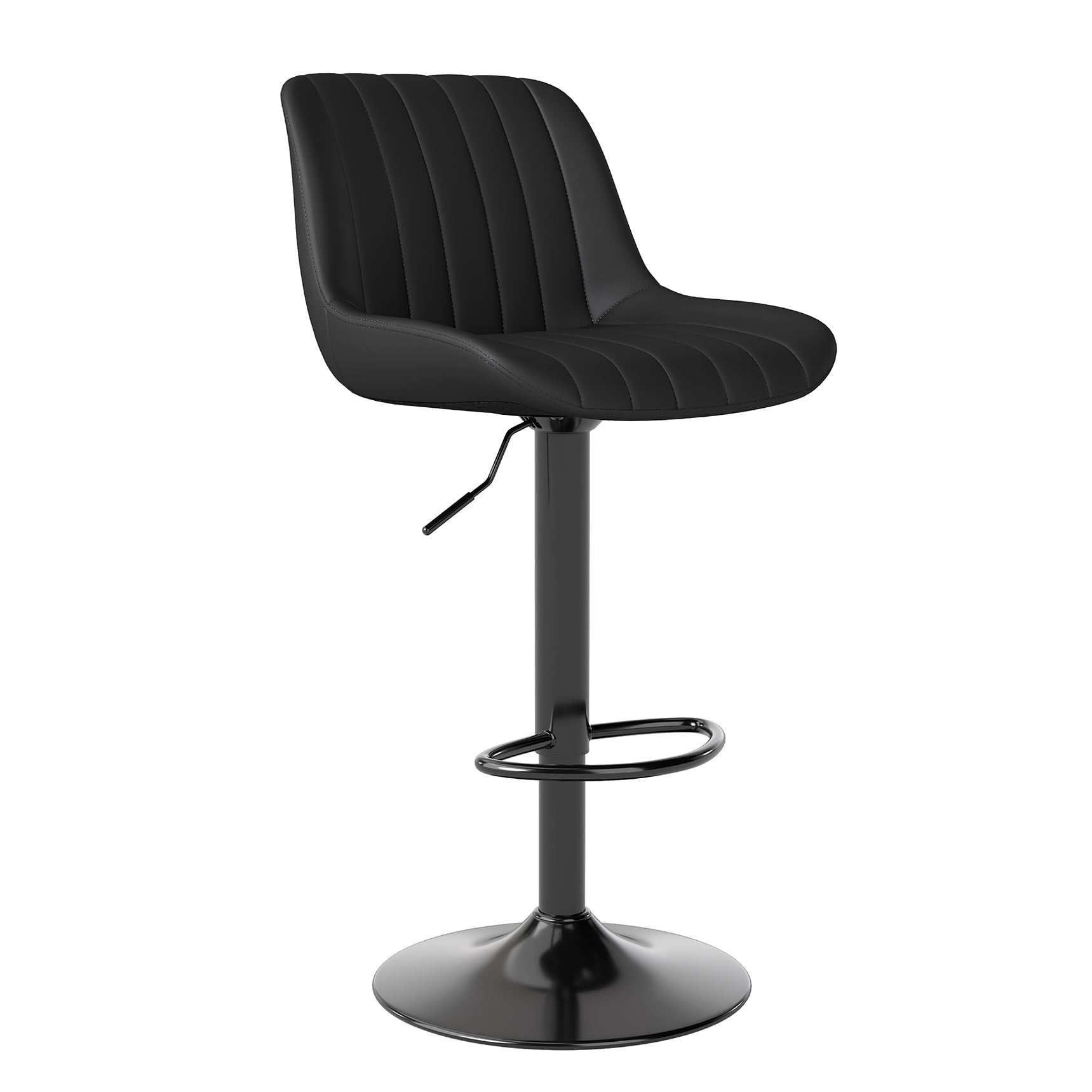 Youhauchair Barhocker 2er Set, Drehbare Barhocker mit Lehne, Höhenverstellbar aus PU-Leder, Moderner Barstuhl Küchenhocker Bar Hocker Bar Stool