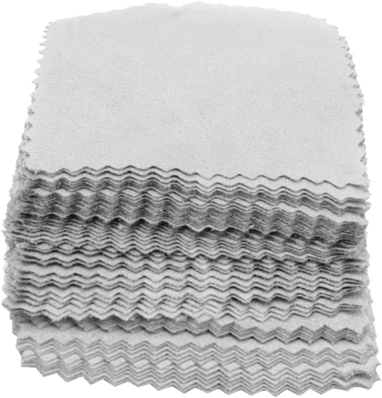 Operitacx 150pcs Jewelry Cleaning Cloth Soft Suede Nap Safe Material Portable Remove Scratches Suitable for Watches Glasses
