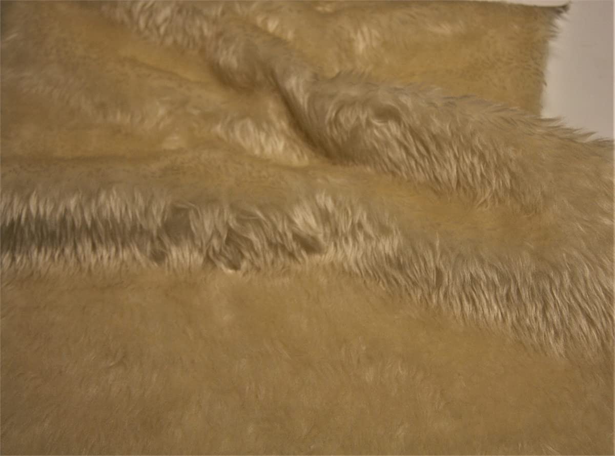 Plain Fun Faux Fur Fabric Material Ivory, 1Mtr - 150cmx100cm
