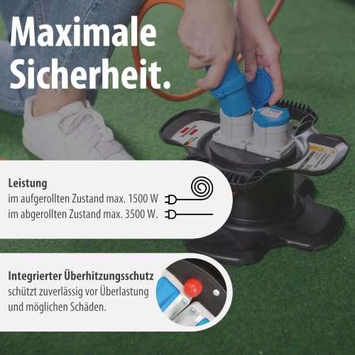 Brennenstuhl CEE 230V Camping Kabeltrommel X-Gum 10m – Ansicht 5