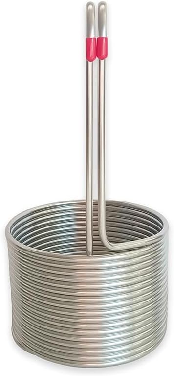 1Pcs Immersion Wort Chiller, 3/8" Immersion Stainless Steel Beer Brewing Equipment Cooling Coil Spiral Homebrew