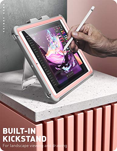 I-Blason Ares Case For New Ipad 9Th/8Th/7Th Generation, Ipad 10.2 2021/2020/2019 Case, Full-Body Kickstand With Built-In Screen Protector Cover With Pencil Holder (Rosegold) #TOP3