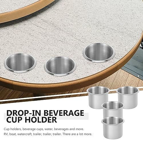 Portavasos inoxidable empotrado con diseño compacto para barcos de pesca 3