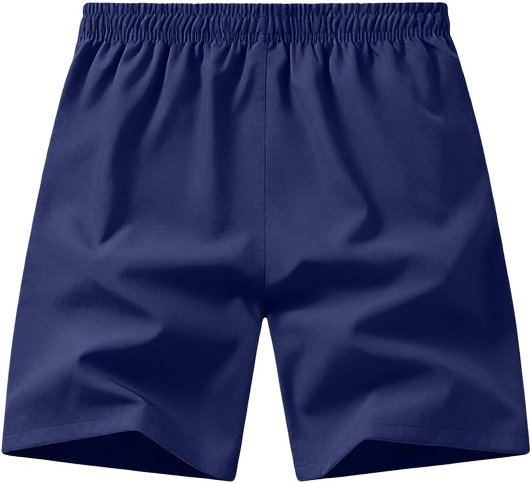 Mens Athletic Shorts Lightweight Casual Sport Shorts Elastic Waist Drawstring Shorts with Zipper Pockets Sports Wear