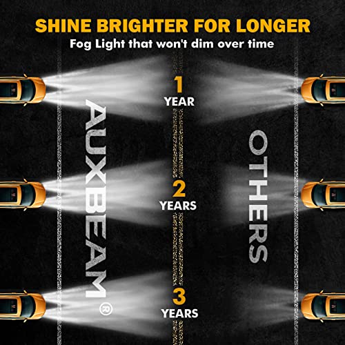 Auxbeam New Upgraded Led Fog Lights Lamp For Ford F150 2015-2020, 50W 200% Brighter With Drl&Turn Signal Dot Approved Waterproof Assembly Kit - Black #TOP4