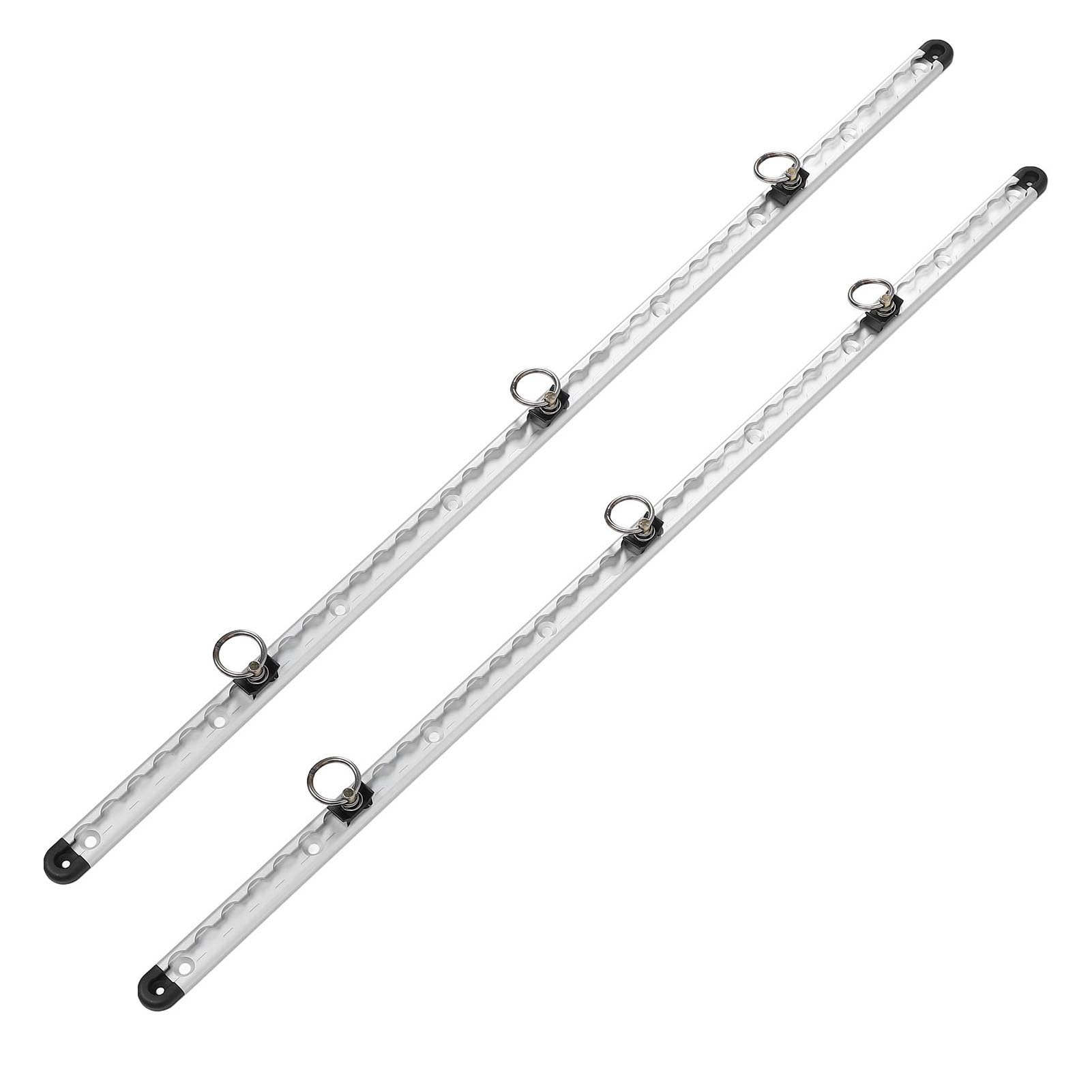 SENECESLI Aluminium-L-Schienenschiene, Ladungssicherungs-Zurrschiene, 100-cm-L-Schienen-Zurrsystem-Kit mit Rundbolzenbeschlägen für LKW-Ladeflächenanhänger