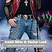 OKKRMGZ Punk Chain Unisex for Rocker Belt Chains with Lobster Clasps for Clothing Loop Jewelry for Wallet Jean Trouser and Boot Style Heavy Rockstar Chains for Mens Fashion