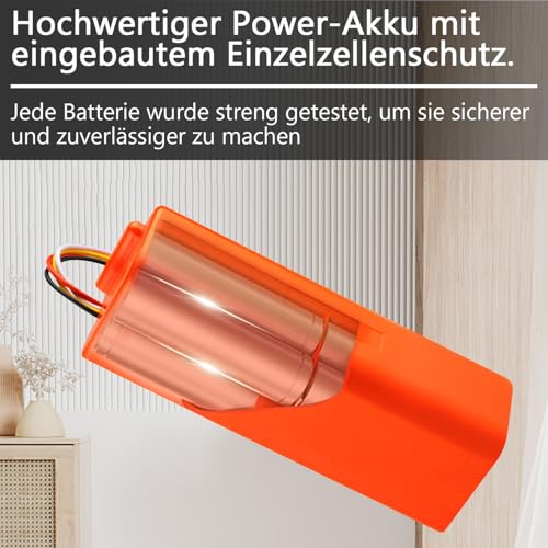 Mucek 14,4V 6800mAh Li-ion Ersatzakku für Xiaomi Roborock S5 S50 S51 S55 S6 S7 T6 E20 E35, Mijia 1. und 2. Generation, Mijia Roboter Staubsauger Ersatzakku Akku