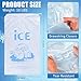 Plastic Ice Bags 10 Lb with Drawstring, 100ct Bear Printed Heavy-Duty Ice Bags Reusable Ice Cube Bags for Ice Machine, Portable Storage