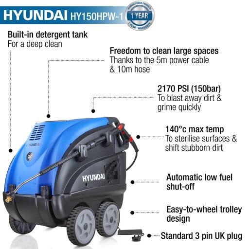 Hyundai Industrial Hot Water Pressure Washer